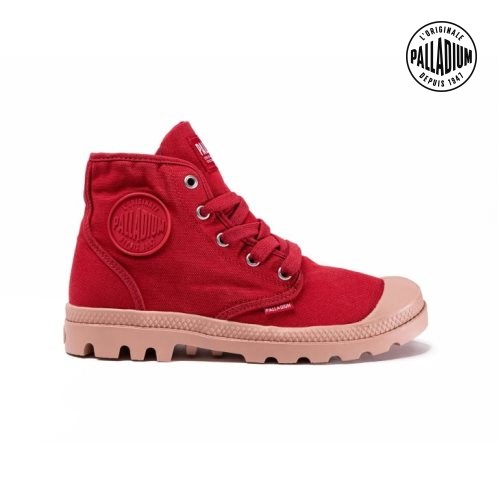 Dámské Boty Palladium Pampa Hi Červené | CZ VZW-59C